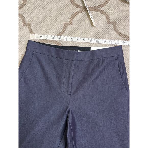 NWT Ann Taylor The Ankle Pant Embroidered Hem Naval Night Wash pants, size 4 - Picture 10 of 16